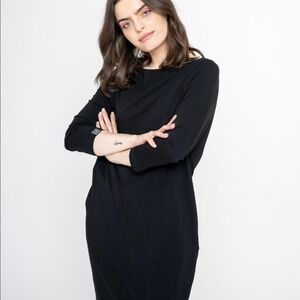 Cache Black Long Sleeve Dress
